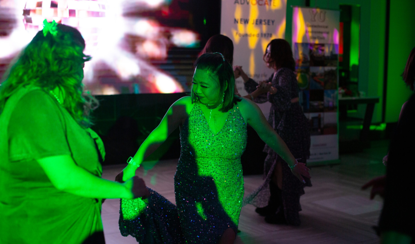 Aly & Caleb dancing under leon green lights 2024 HB