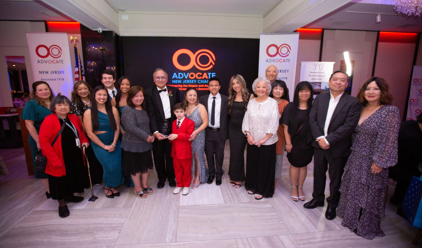 Derek 2024 OCA-NJ Unsung Hero with Entire Fam at HB 2