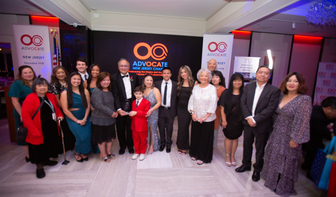 Derek 2024 OCA-NJ Unsung Hero with Entire Fam at HB 3